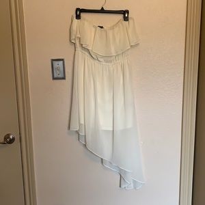 Strapless dress with high/low sides - size large